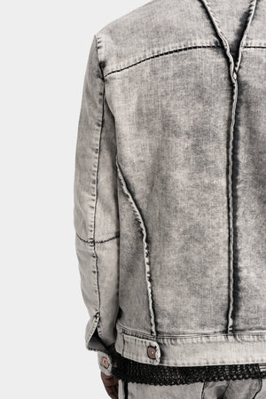 Masnada | SS25 - External seams denim jacket, Dirt white
