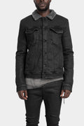 MD75 | Embroidered Coated Winter Denim Jacket