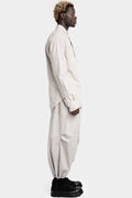 Deconstructed korean collar poplin shirt, Light Grey
