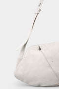 Daniele Basta | Large crossbody leather bag, Pearl