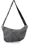 Crossbody leather bag, Grey reflective