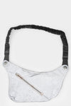 Isaac Sellam | SS25 - Crossbody leather bag, Grey reflective