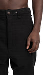 69 by Isaac Sellam | SS26 - Structured cotton trousers, Black DEGUINGANDE