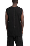 69 By Isaac Sellam | SS26 - Contrast cotton tank top, Black BARDEUR
