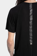 69 by Isaac Sellam | AW24 - Staple spine detail cashmere blend t-shirt, Noire