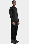 Embroidered spine lightweight sweater