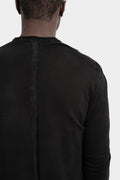 Lightweight long cotton cardigan, Spray black