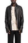 SAN263-1 | SS26 - Lamb leather fencing jacket, SS26-0101-BK
