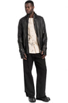 SAN263-1 | SS26 - Lamb leather fencing jacket, SS26-0101-BK