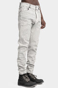 Regular cut jeans, White leather