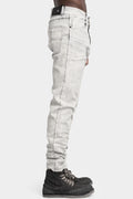 Regular cut jeans, White leather
