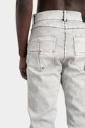 Regular cut jeans, White leather