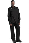 SAN263-1 | SS26 - Asymmetrical Panel Shirt, SS26-0504-BK