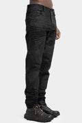 Regular cut jeans, Dirty leather