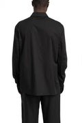 SAN263-1 | SS26 - Asymmetrical Panel Shirt, SS26-0504-BK