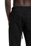 SAN263-1 | SS26 - Layered Hem Sweatpants, Black SS26-0607-BL