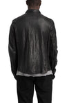 SAN263-1 | SS26 - Lamb leather zipped overshirt jacket, SS25-0101-BK