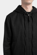 Blackmerle | SS25 - M01 Raw silk hooded jacket