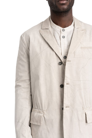 Masnada | SS26 - Single Back Vent Jacket, Off White M3680