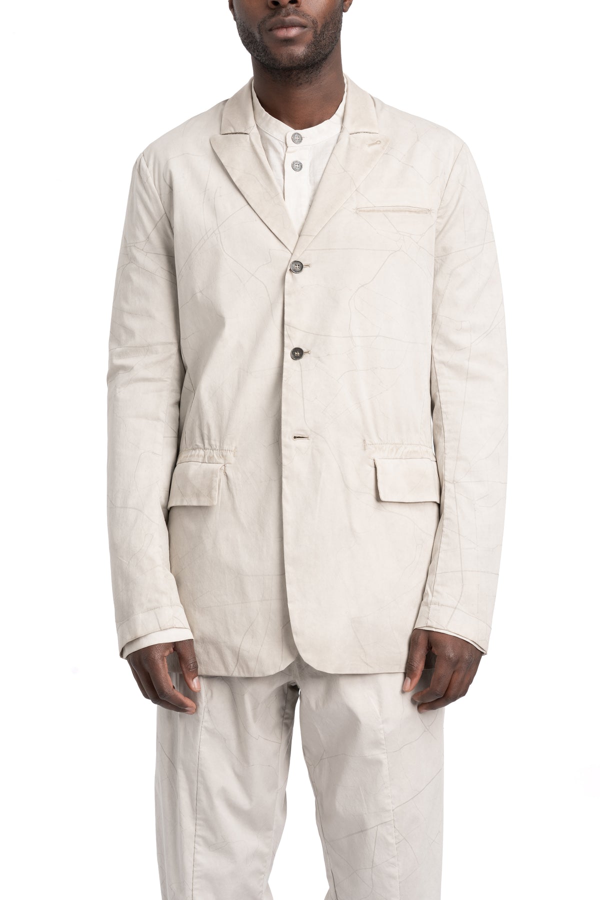 Masnada | SS26 - Single Back Vent Jacket, Off White M3680