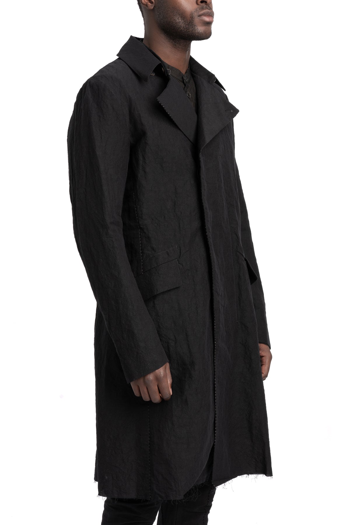 Masnada | SS26 - Crunchy Linen Double Breasted Trenchcoat, M3600