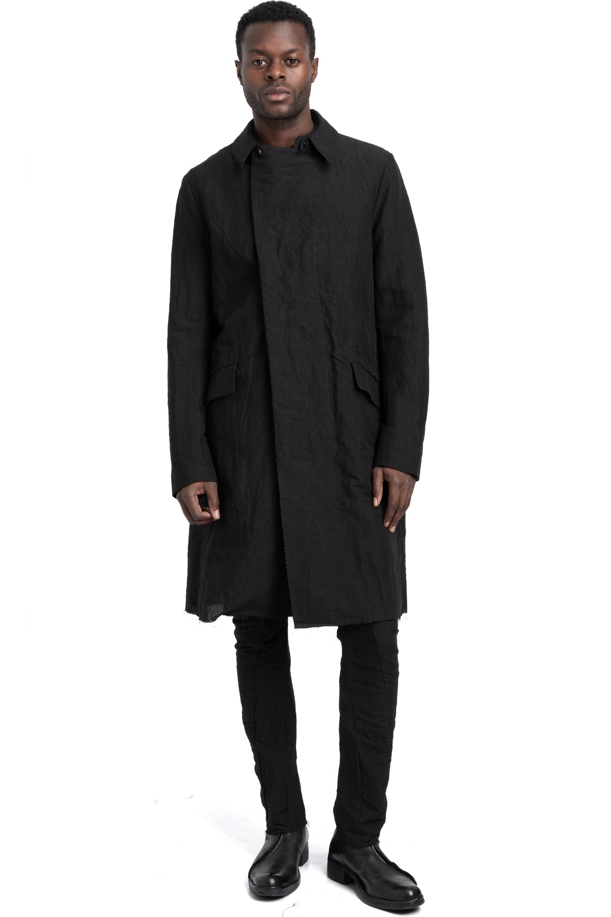 Masnada | SS26 - Crunchy Linen Double Breasted Trenchcoat, M3600