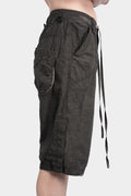 Linen blend split shorts