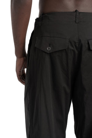 Masnada | SS26 - Large Leg Box Pleat Trousers, Black M3682