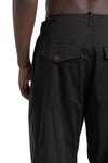 Masnada | SS26 - Large Leg Box Pleat Trousers, Black M3682