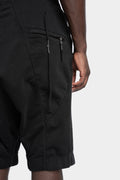 P34 - Drop crotch asymmetrical shorts