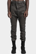 P4C - Asymmetrical fly baggy jeans, Carbon coated