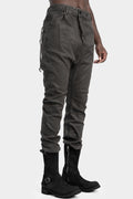 P4C - Asymmetrical fly baggy jeans, Carbon coated