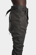 P4C - Asymmetrical fly baggy jeans, Carbon coated