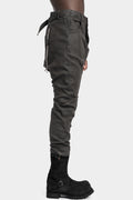 P4C - Asymmetrical fly baggy jeans, Carbon coated