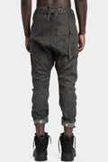 P4C - Asymmetrical fly baggy jeans, Carbon coated