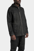 11 By Boris Bidjan Saberi | Z4 - Long hooded zip up sweater, Coated