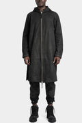 11 By Boris Bidjan Saberi | Z4 - Long hooded zip up sweater, Coated