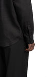 Y's by Yohji Yamamoto | SS26 - Linen pocket shirt, Black MK-B94