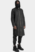 11 By Boris Bidjan Saberi | Z4 - Long hooded zip up sweater, Coated