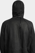 11 By Boris Bidjan Saberi | Z4 - Long hooded zip up sweater, Coated