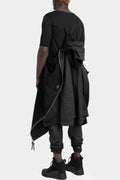 11 By Boris Bidjan Saberi | Z4 - Long hooded zip up sweater, Coated