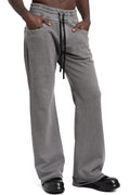 SAN263-1 | SS26 - Layered Hem Sweatpants, Grey SS26-0607-GY