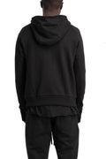 SAN263-1 | SS26 - Asymmetric Zip Hoodie, Black SS26-0606-BL