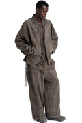 Andrea Ya'aqov | SS26 - Cotton sweat bomber, Smoked brown 26MPAK04T