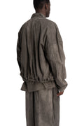 Andrea Ya'aqov | SS26 - Cotton sweat bomber, Smoked brown 26MPAK04T