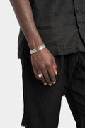 Golden twist silver cuff bracelet