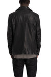 Incarnation | Scar stitch leather biker jacket, Deep black 11-41587S