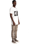 Rick Owens DRKSHDW | SS26 - Level tee, White RN / Rick Piss print DU01F4250 RNEP6P 1109