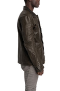 Incarnation | Hidden zip horse leather shirt jacket, 11-42007