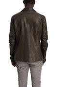 Incarnation | Hidden zip horse leather shirt jacket, 11-42007